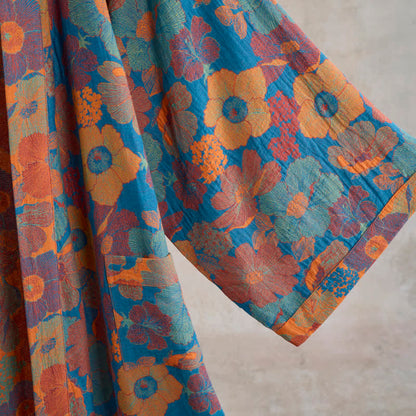Ownkoti Vintage Flower Cotton Kimono Robe - image 11