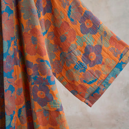 Ownkoti Vintage Flower Cotton Kimono Robe - image 4