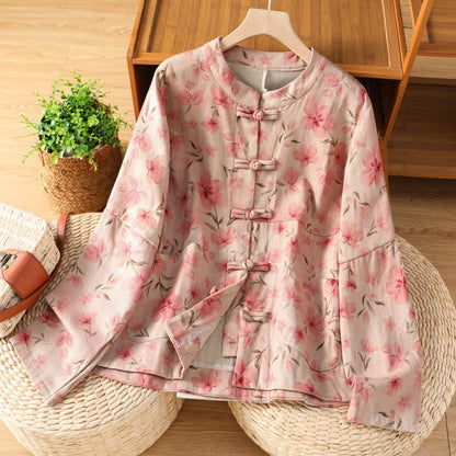 Ownkoti Breezy Blush Floral Lounge Cardigan - Pink - 2XL - image 0