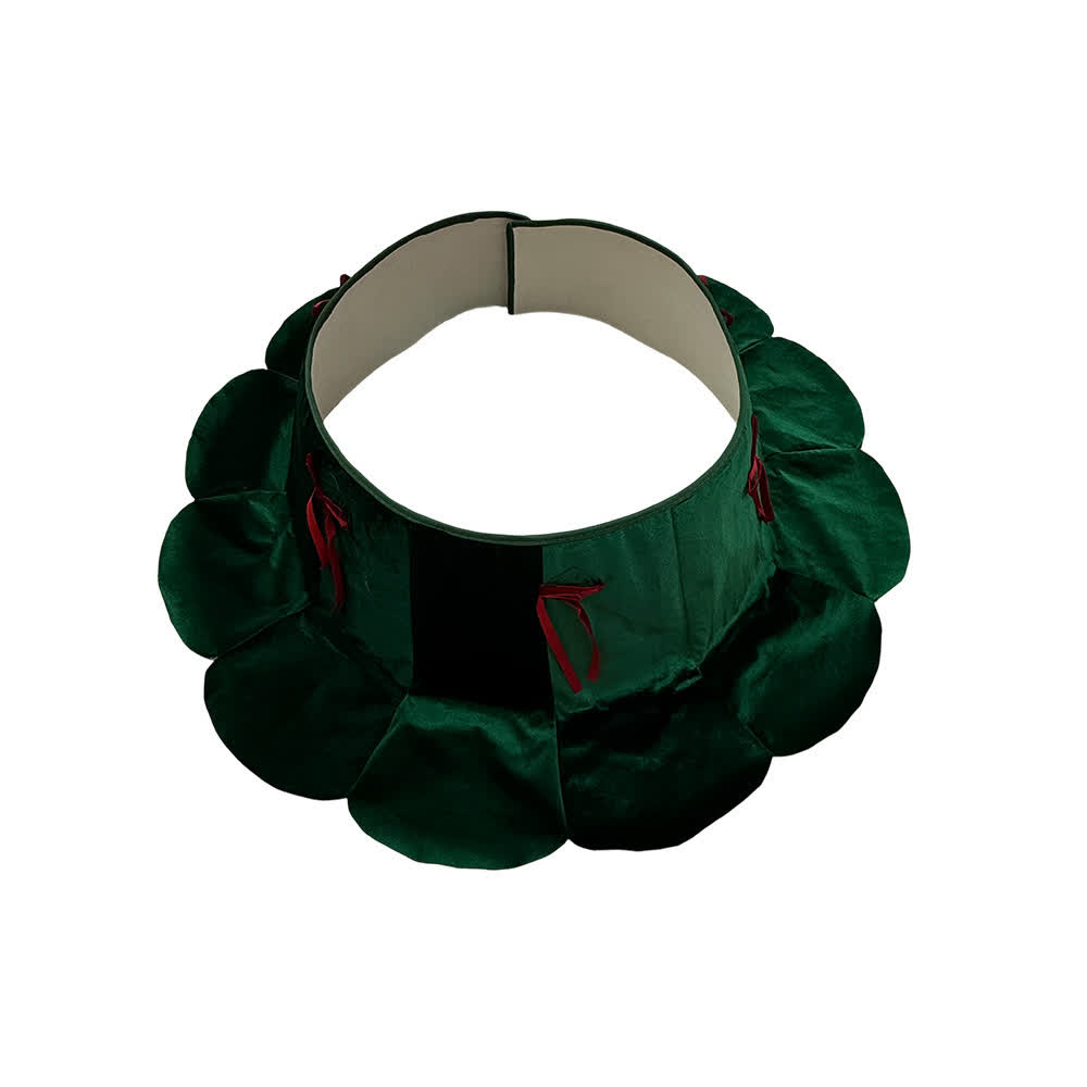 Ownkoti Velvet Christmas Tree Collar with Petal Skirt - image 3