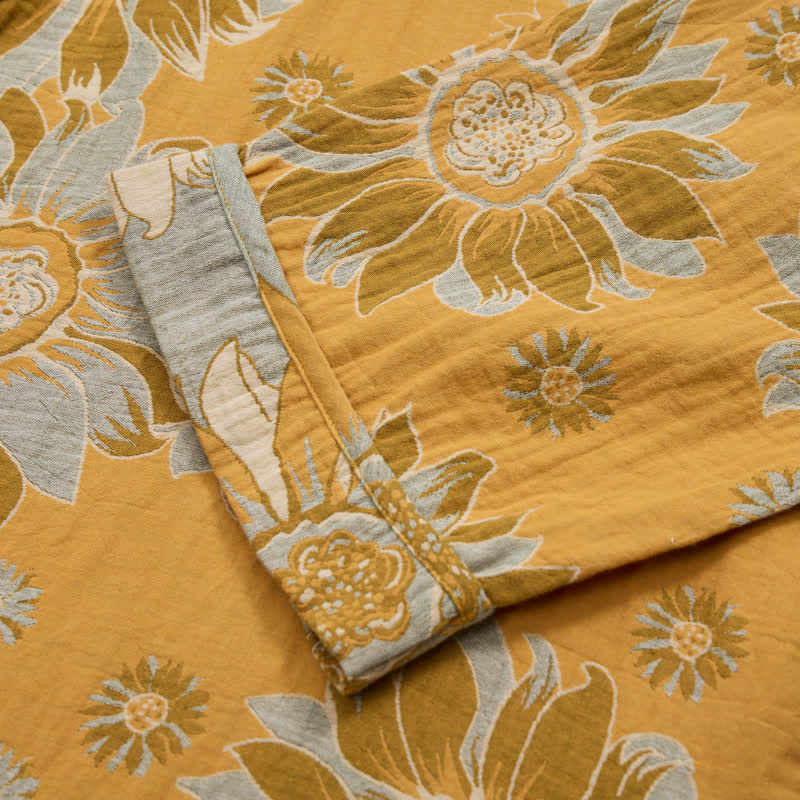 Ownkoti Oriental Sunflower Cotton Pajama Set - image 5
