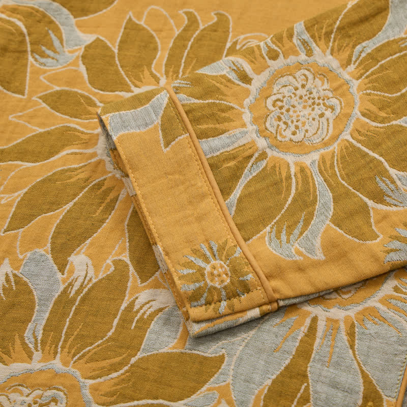 Ownkoti Retro Sunflower Cotton Loungewear Pajama Set - image 5