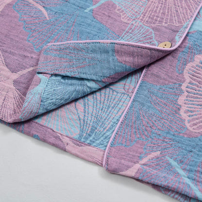 Ownkoti Ginkgo Leaf Cotton Notched‑Collar Loungewear Set - image 15