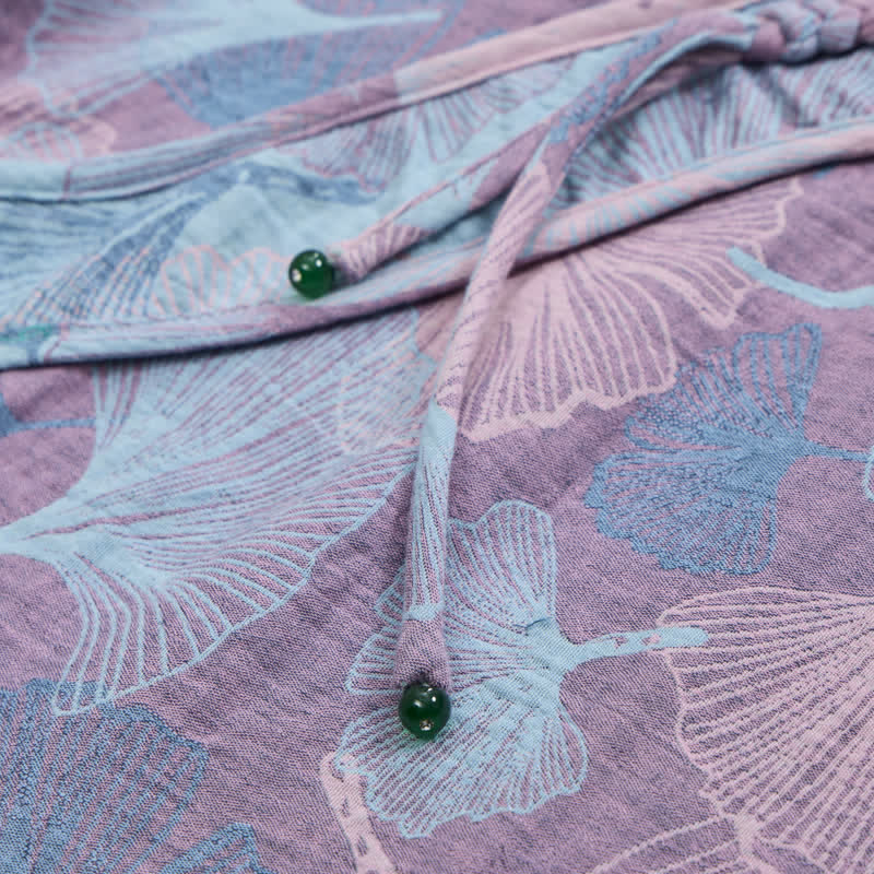 Ownkoti Chinese Style Ginkgo Leaf Pajama Set - image 9