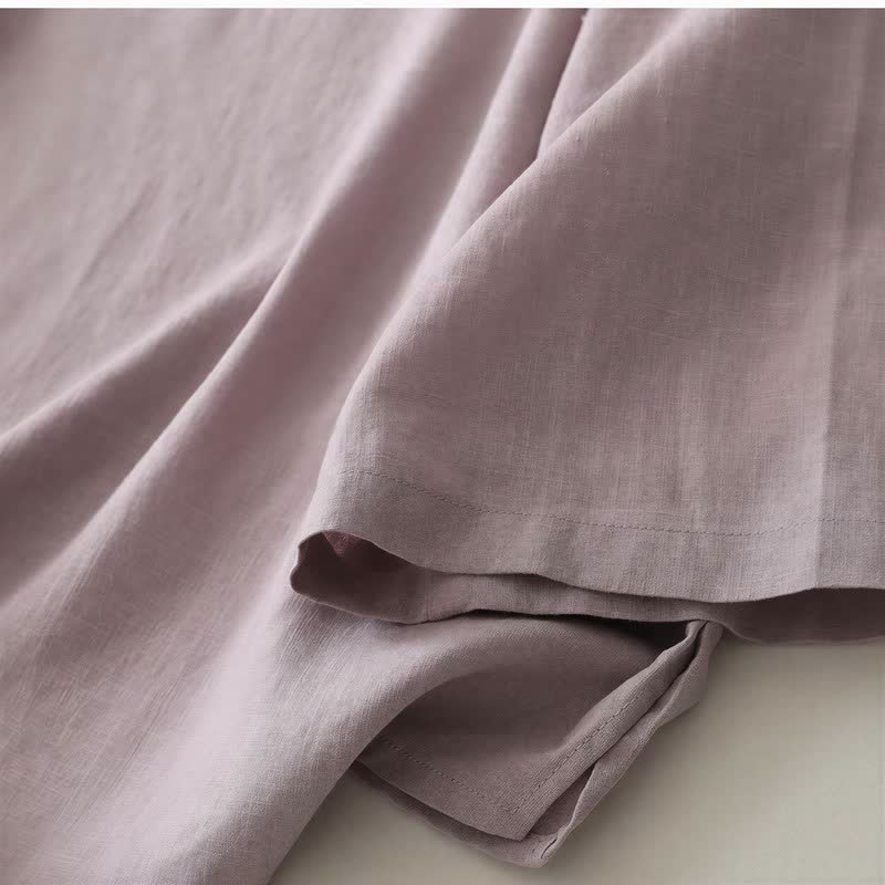 Ownkoti Classic Mandarin Collar Relaxed Lounge Top - image 5