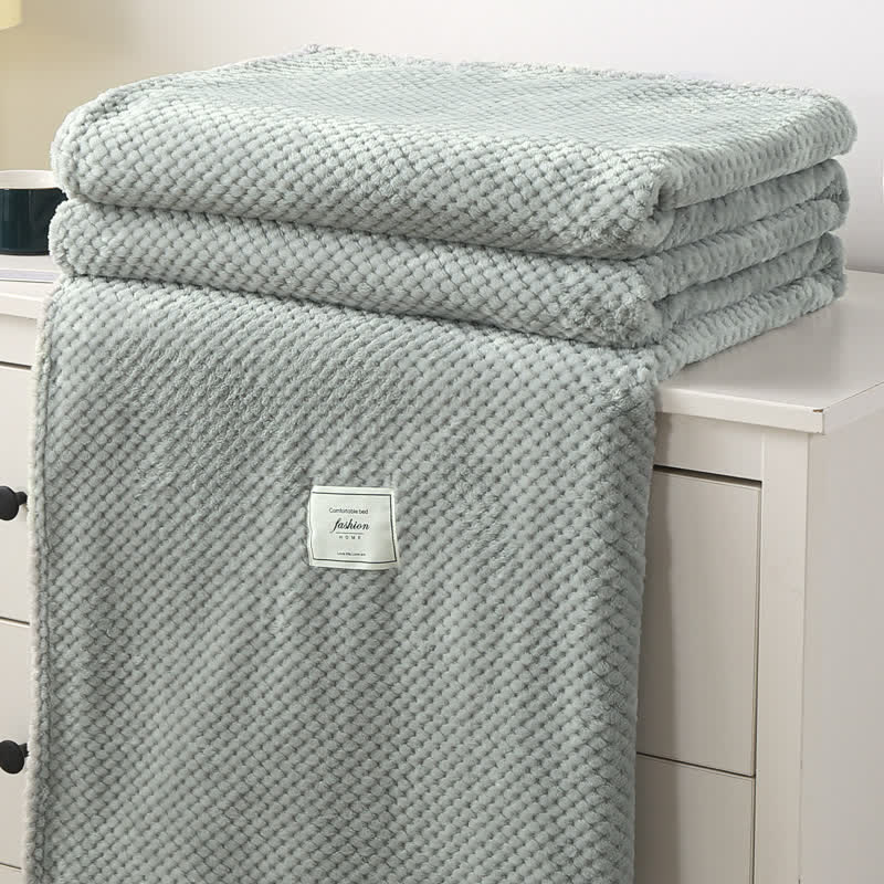 Ownkoti Modern Lightweight Soft Throw Blanket - Gray Green - Queen - image 20