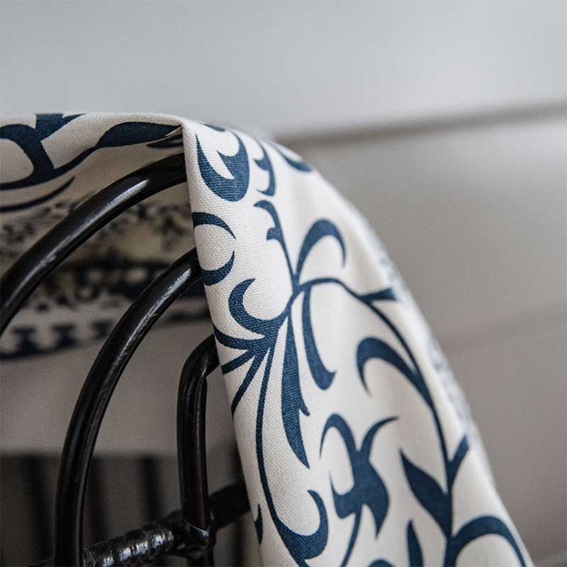 Ownkoti Cotton Linen Blue Pattern Curtain - image 8