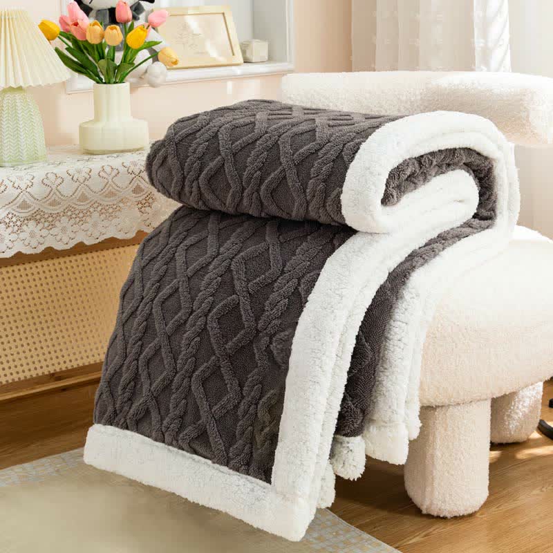 Ownkoti Puffy Cozy Reversible Throw Blanket - Dark Gray - 79" x 90" - image 6