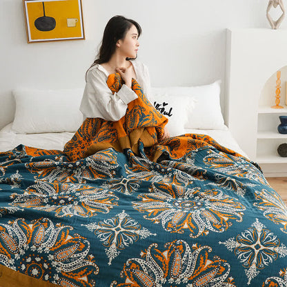 Ownkoti Flower Cotton Gauze Quilt Reversible Blanket - image 11