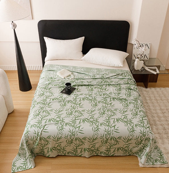 Ownkoti Multicolor Bamboo Leaf Bamboo Fiber Quilt - Green - Queen - image 0