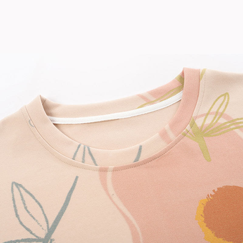 Ownkoti Flower Leaf Print Cotton Loungewear Set - image 5