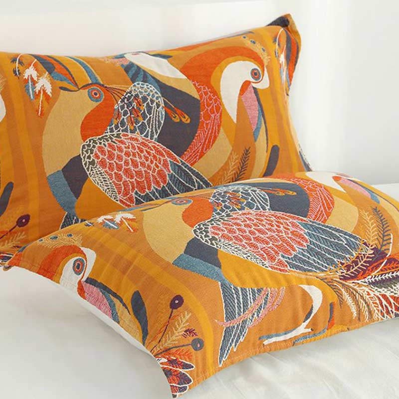 Ownkoti Oriole Bird Cotton Soft Pillow Towel (2PCS) - image 3