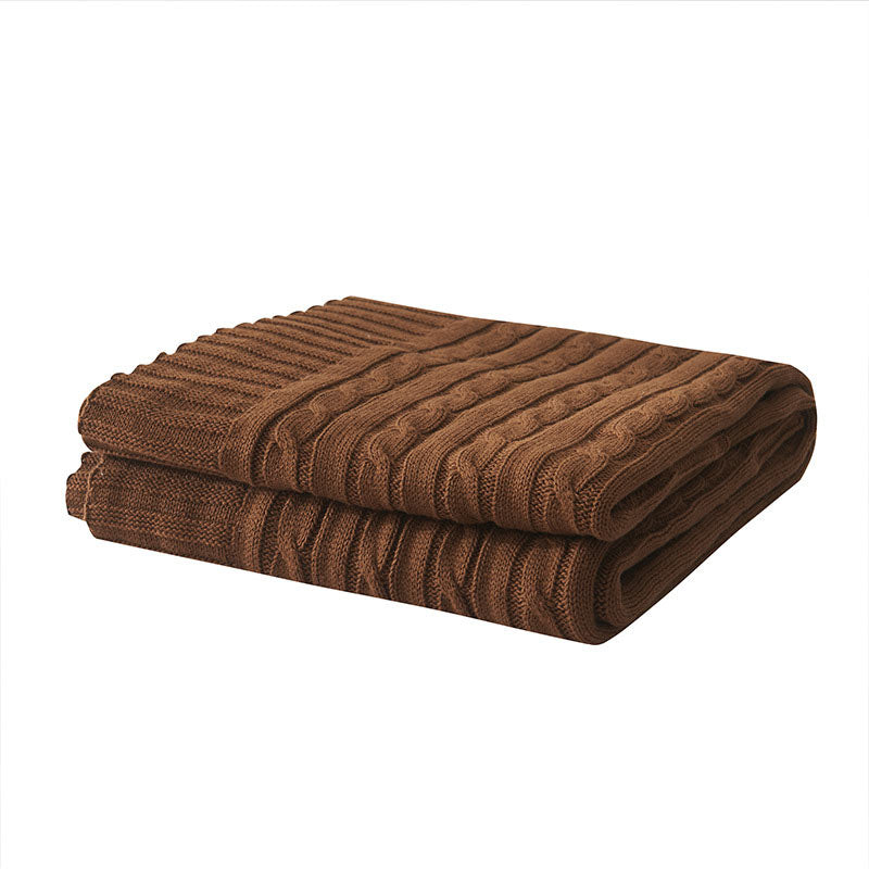 Ownkoti Solid Color Cotton Sofa Knit Blanket - image 9