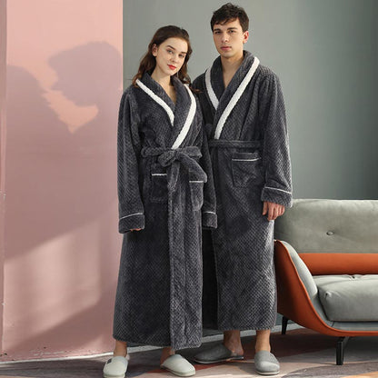 Ownkoti Thick Fleece Pajama Comfy Bathrobe - image 10