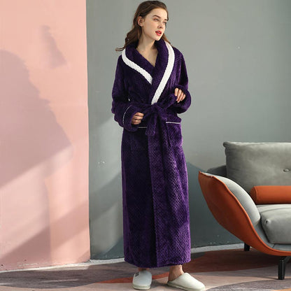 Ownkoti Thick Fleece Pajama Comfy Bathrobe - image 2