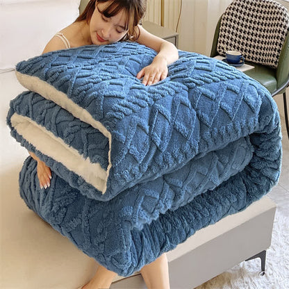 Ownkoti Jacquard Solid Color Comfy Fluffy Blanket - image 11