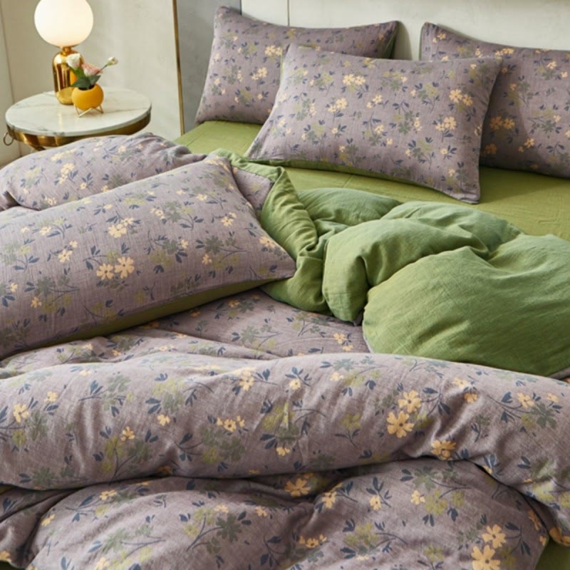 Ownkoti Pastoral Flower Leaf Cotton Reversible Bedding - image 2