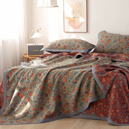 Ownkoti Retro Flower Pure Cotton Reversible Quilt - image 1