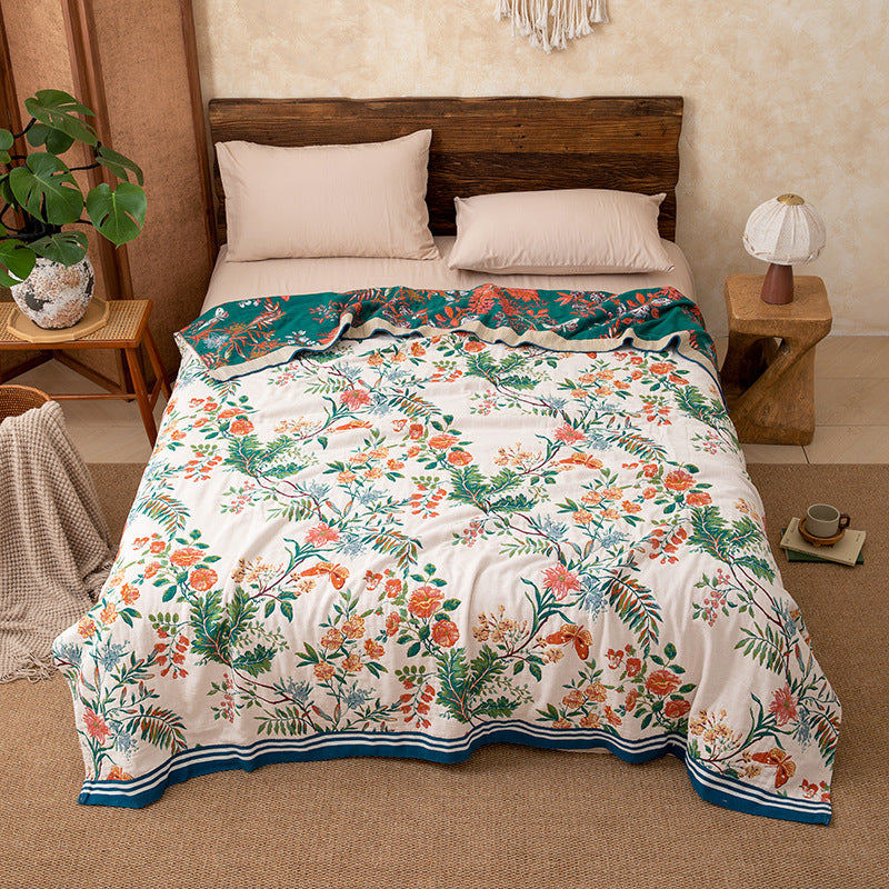 Ownkoti Vintage Vine Floral Reversible Gauze Quilt - King - image 0