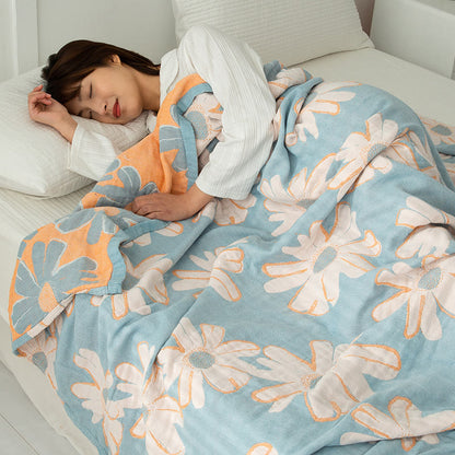 Ownkoti Daisy Printed Cotton Soft Reversible Quilt