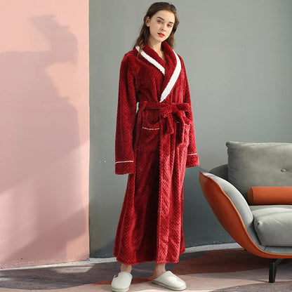 Ownkoti Thick Fleece Pajama Comfy Bathrobe - image 8