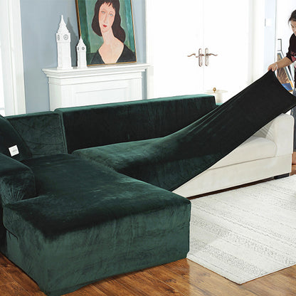 Ownkoti Suede Pure Color Elastic Sofa Cover - image 2