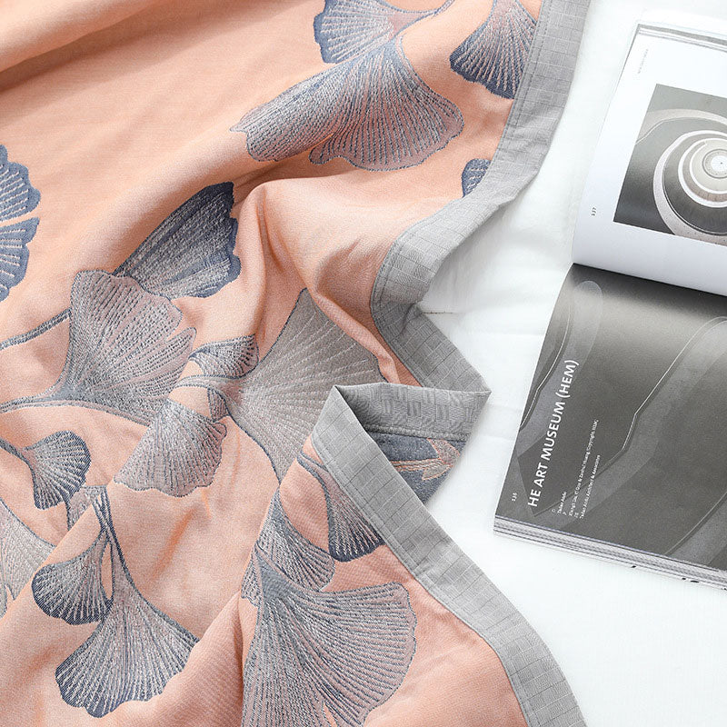 Ownkoti Ginkgo Leaf Cotton Gauze Reversible Quilt - image 13
