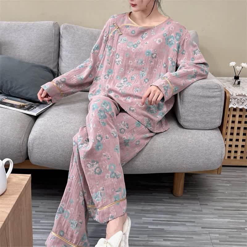 Ownkoti Plus-size Peony Cotton Pajama Set - image 2