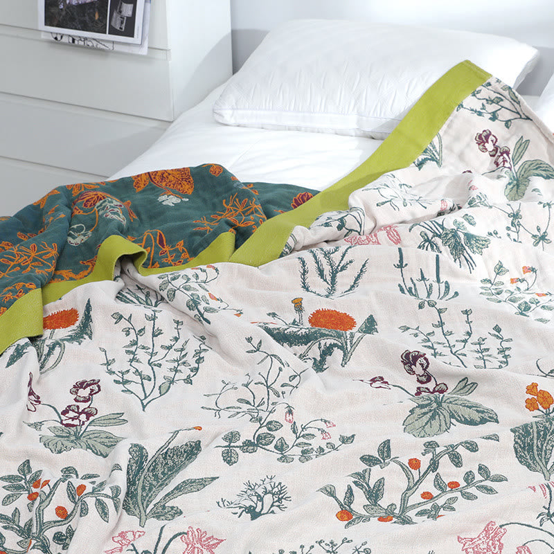Ownkoti Flower Plant Cotton Reversible Soft Quilt - image 3