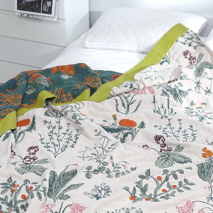 Ownkoti Flower Plant Cotton Reversible Soft Quilt - image 3