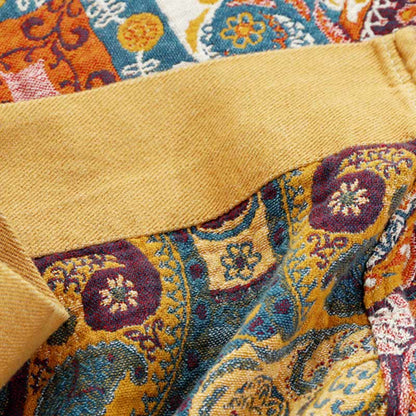 Ownkoti Boho Cotton Orange Reversible Sofa Blanket - image 7