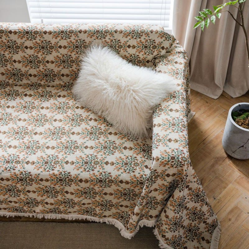 Ownkoti Plum Flower Jacquard Sofa Protector - image 6