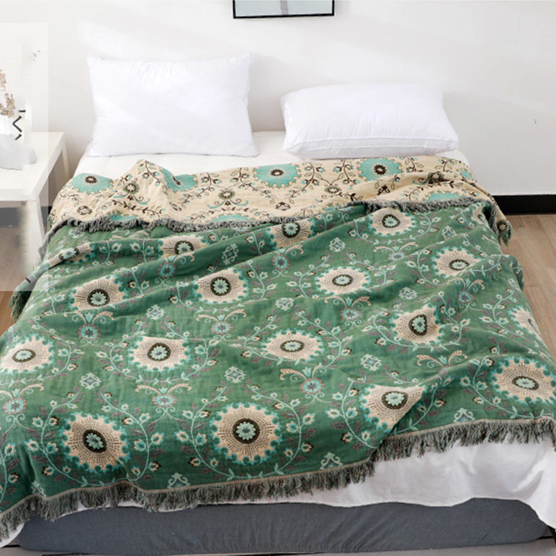 Ownkoti Retro Sofa Cover Cotton Reversible Blanket - image 2