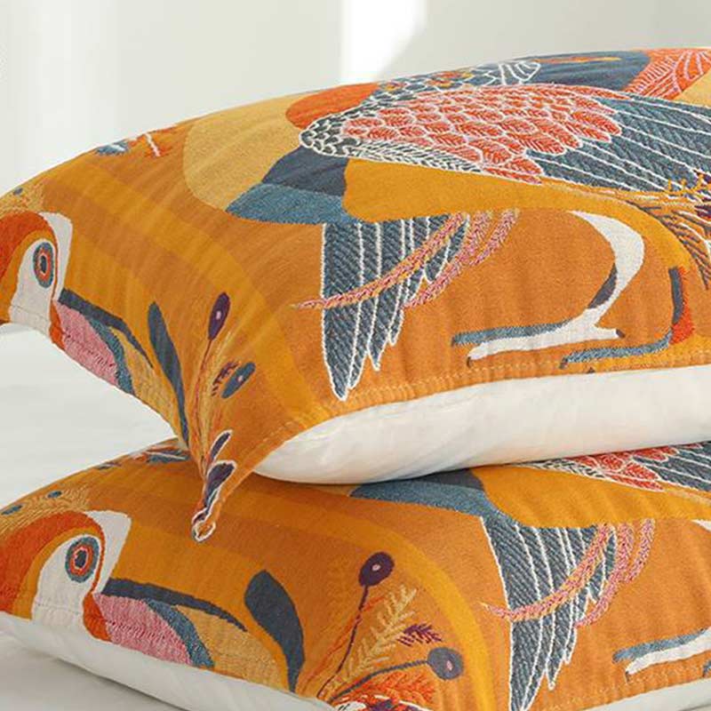 Ownkoti Oriole Bird Cotton Soft Pillow Towel (2PCS) - image 4