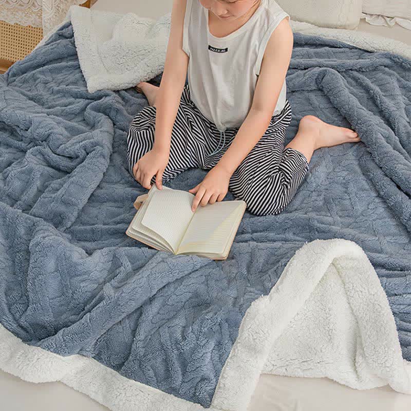 Ownkoti Puffy Cozy Reversible Fleece Throw Blanket - image 7