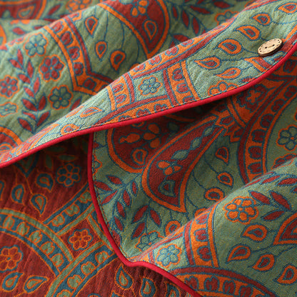 Vintage Jacquard Round Neck Loungewear Set - image 5