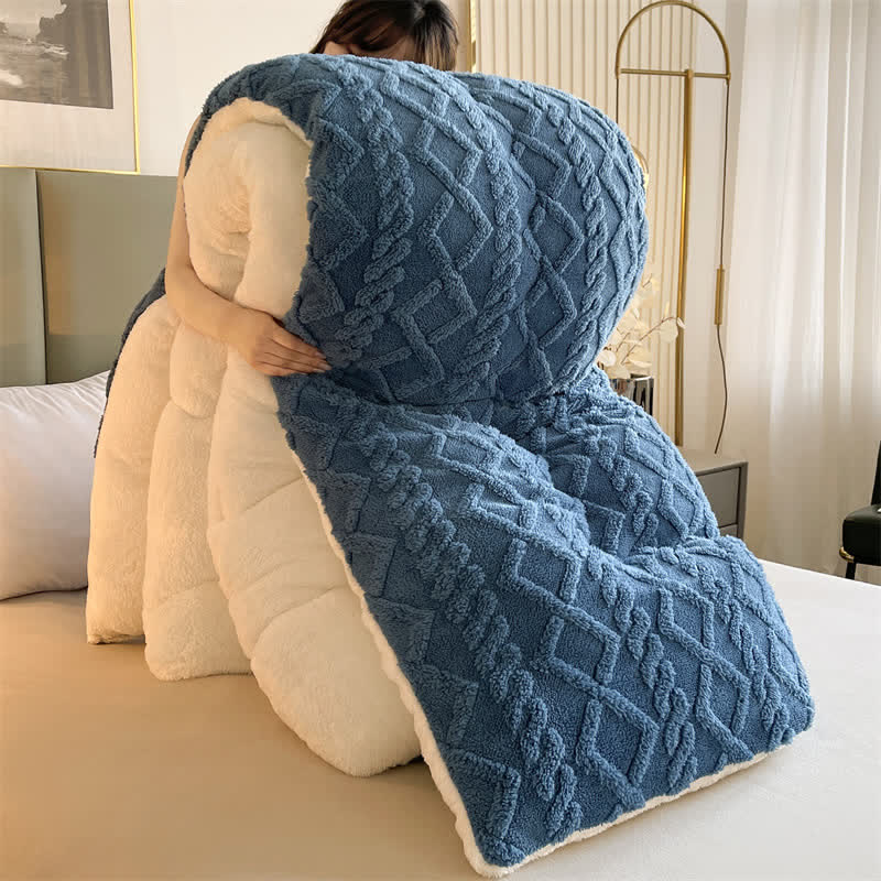 Ownkoti Jacquard Solid Color Comfy Fluffy Blanket - image 12