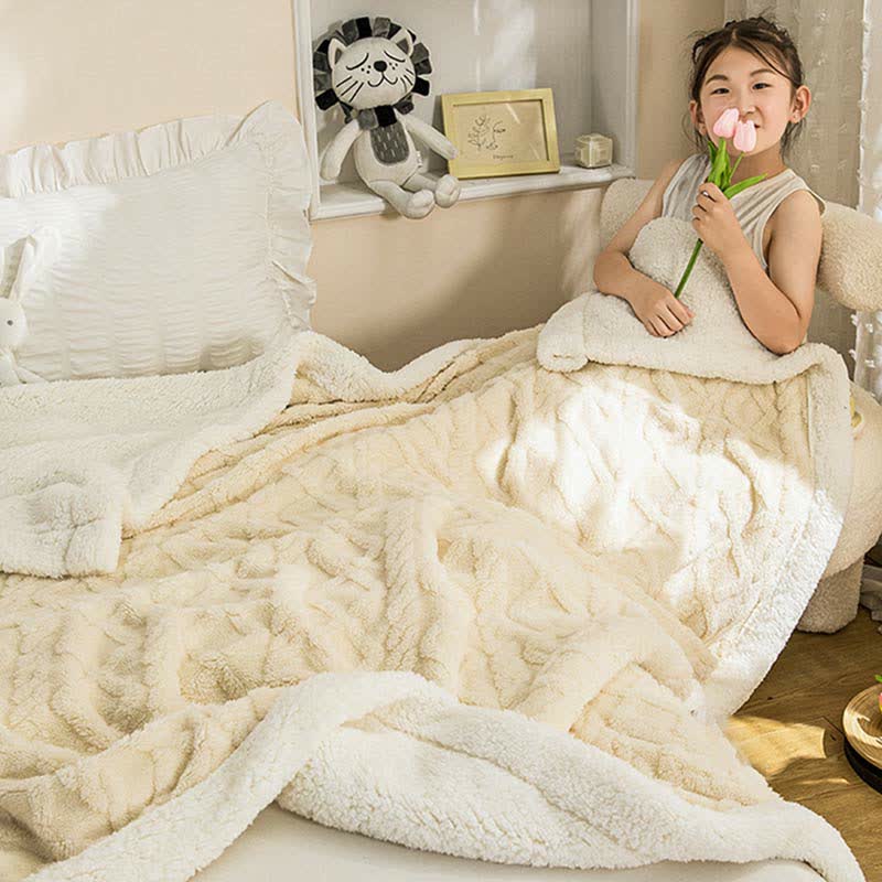 Ownkoti Puffy Cozy Reversible Fleece Throw Blanket - image 9