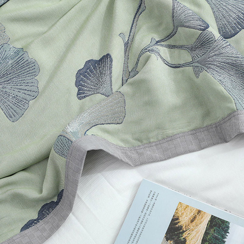 Ownkoti Ginkgo Leaf Cotton Gauze Reversible Quilt - image 6