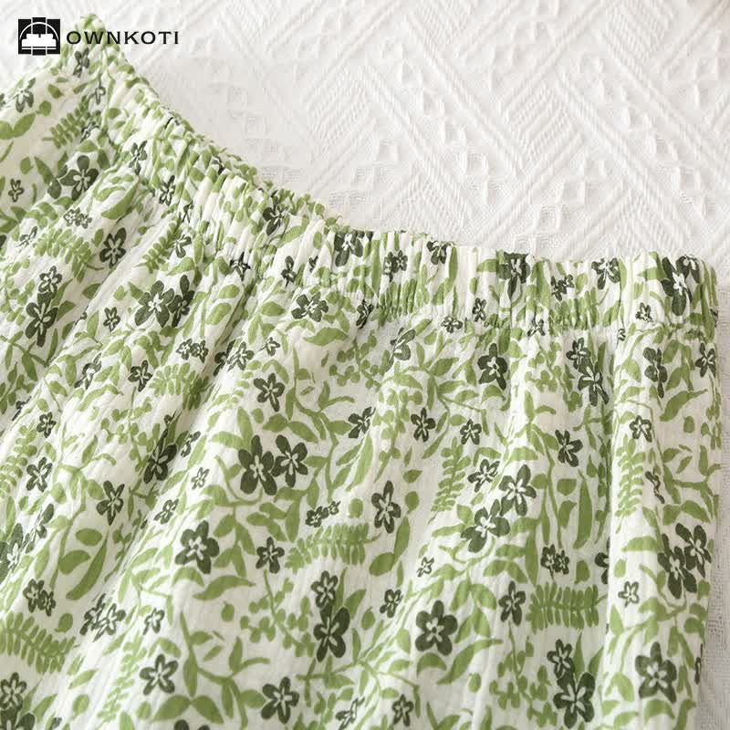 Ownkoti Pastoral Style Floral Cotton Loungewear Set - image 4