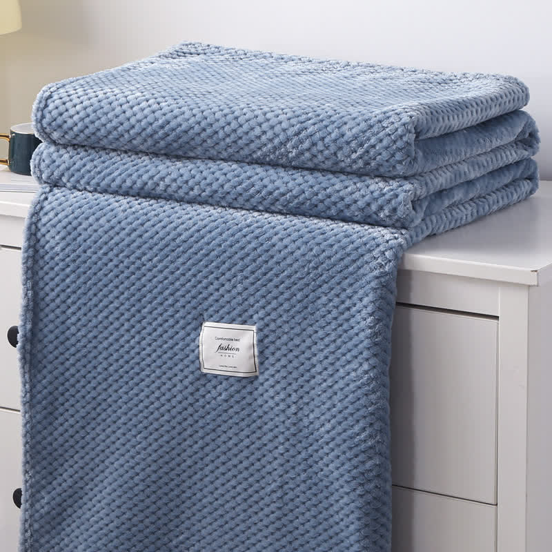 Ownkoti Modern Lightweight Soft Throw Blanket - Dark Blue - Queen - image 7