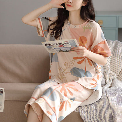 Ownkoti Flower Leaf Print Cotton Loungewear Set - image 2