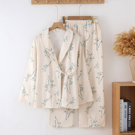 Ownkoti Rural Bamboo Cotton Gauze Nightwear Set