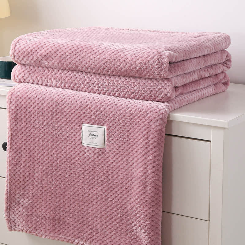 Ownkoti Modern Lightweight Soft Throw Blanket - Red Bean Paste - Queen - image 5