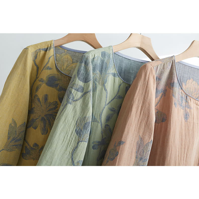 Ownkoti Floral Comfy Cotton Round-neck Loungewear Set - image 4