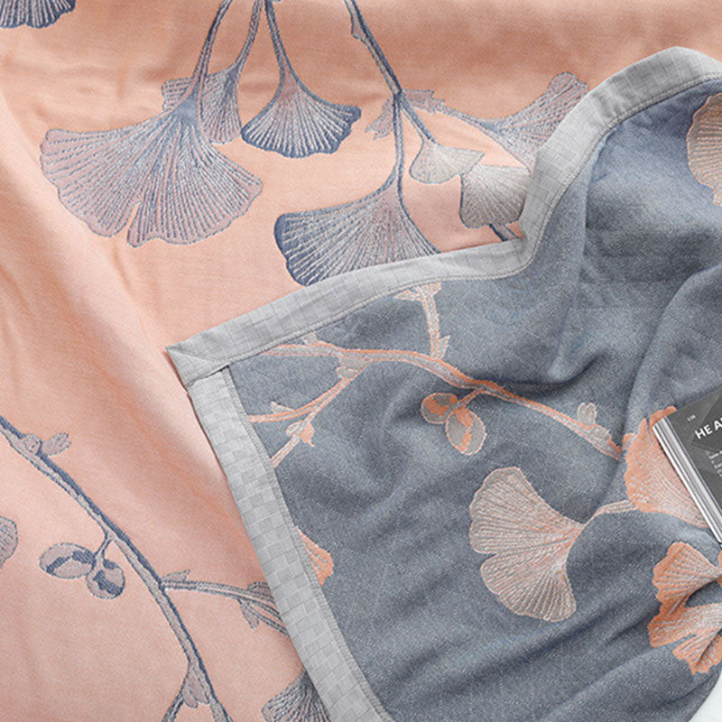 Ownkoti Ginkgo Leaf Cotton Gauze Reversible Quilt - image 12