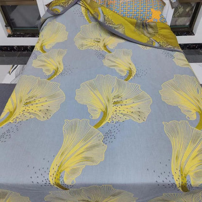 Ownkoti Zantedeschia Aethiopica Print Cotton Reversible Quilt - image 3