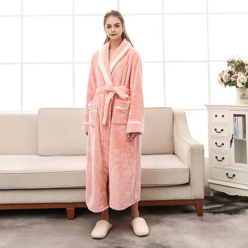 Ownkoti Thick Fleece Pajama Comfy Bathrobe - image 24