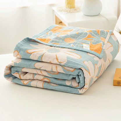 Ownkoti Daisy Printed Cotton Soft Reversible Quilt