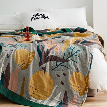 Ownkoti Reversible Design Cotton Fruit Quilt Lightweight - image 9